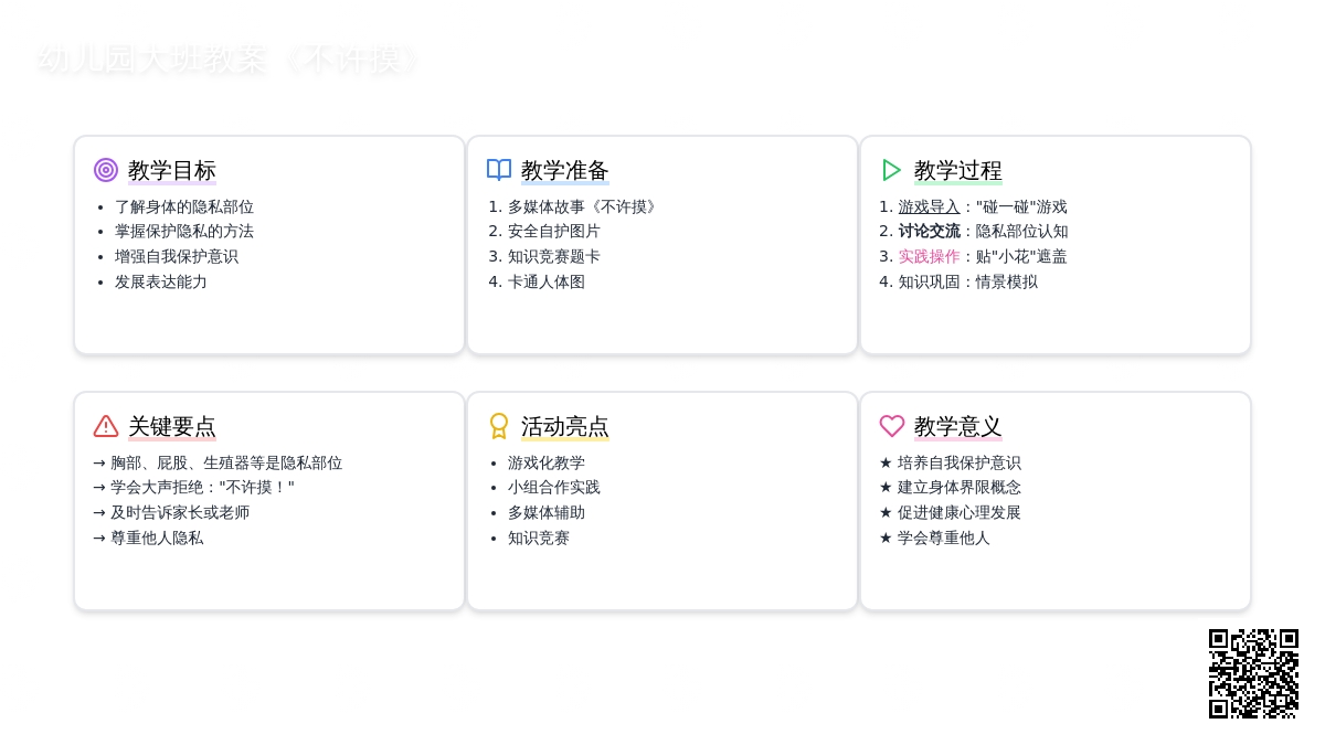 幼儿园大班教案《不许摸》