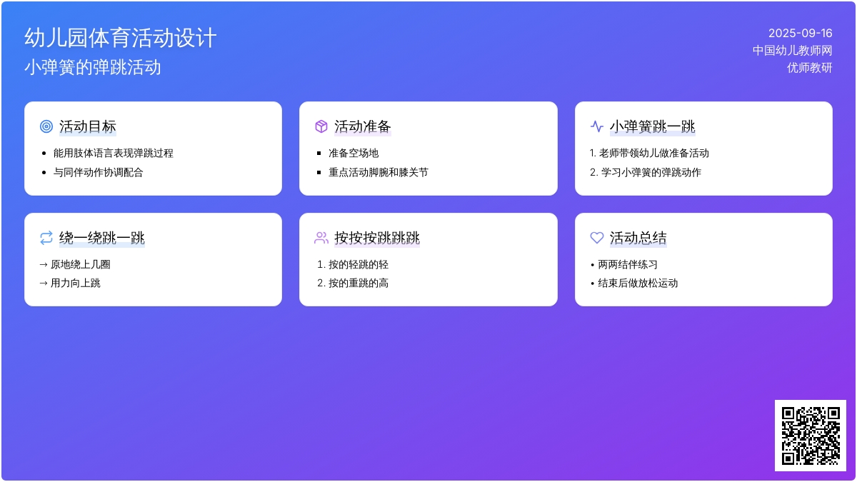 体育活动设计――我是小弹簧