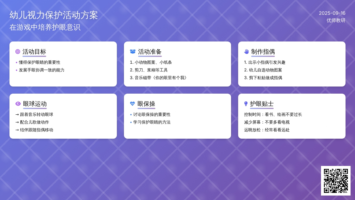 健康活动设计――眼睛会做操