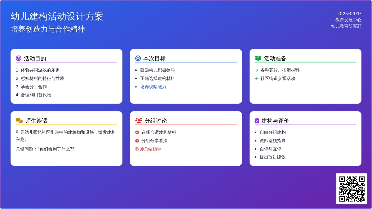 幼儿园区域活动：结构游戏——街道