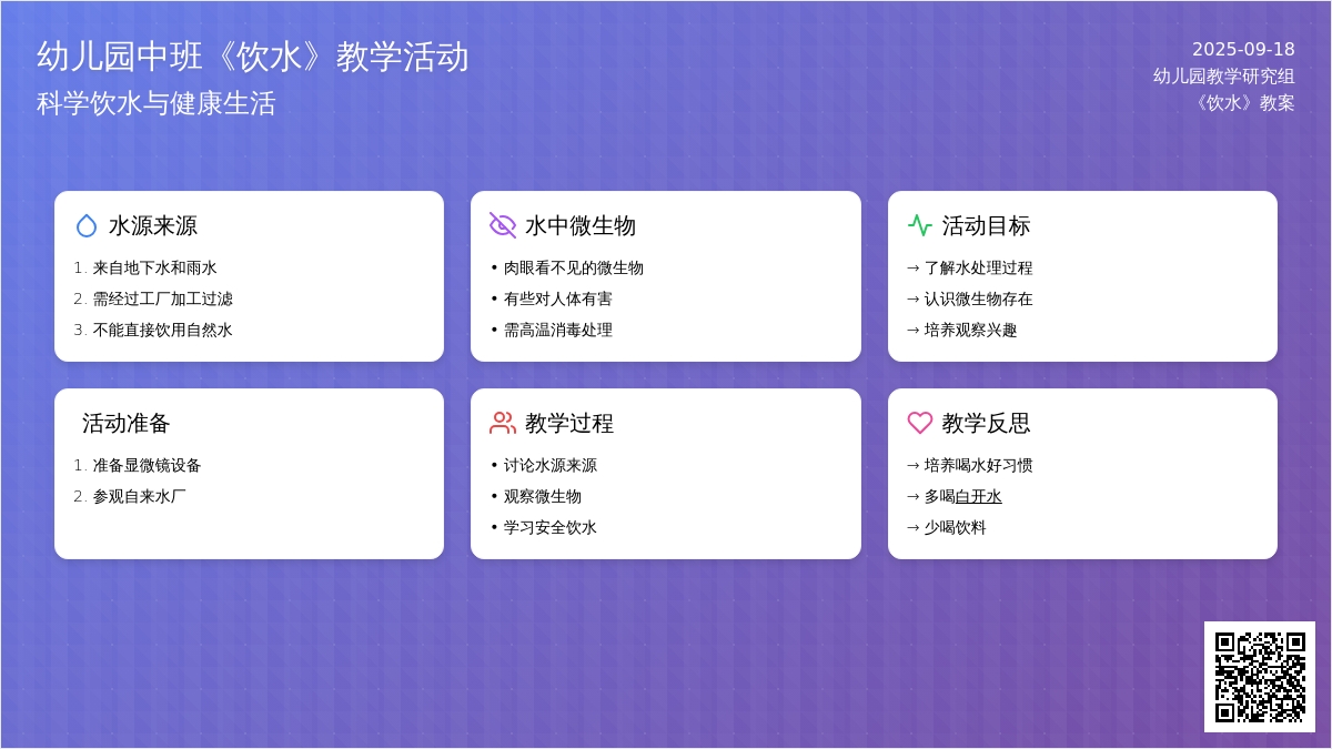 幼儿园中班教案《饮水》含反思