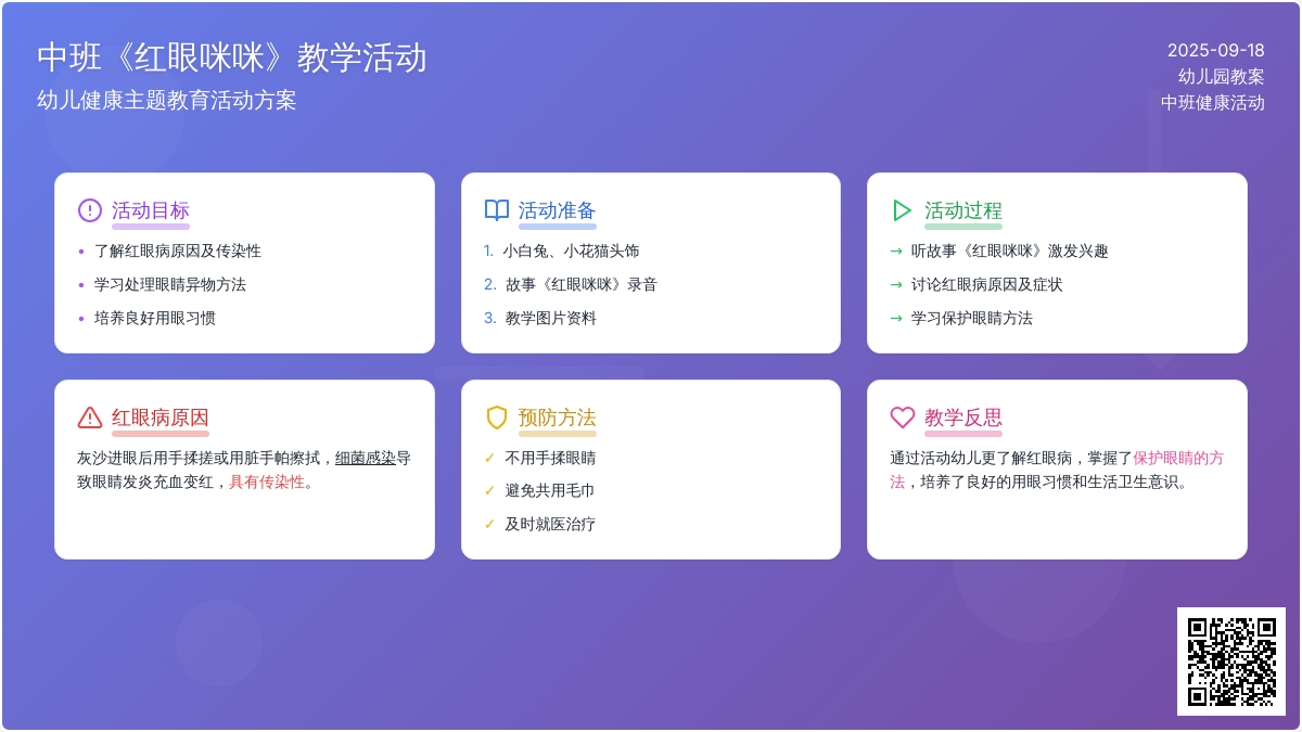 幼儿园中班教案《红眼咪咪》含反思
