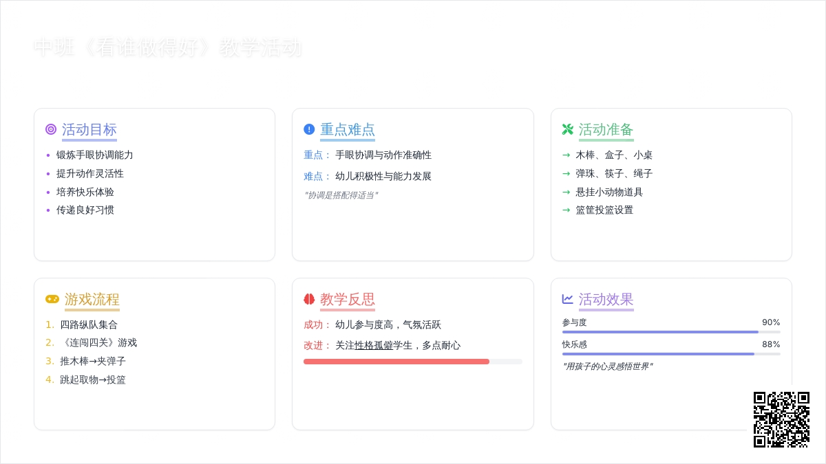幼儿园中班教案《看谁做得好》含反思