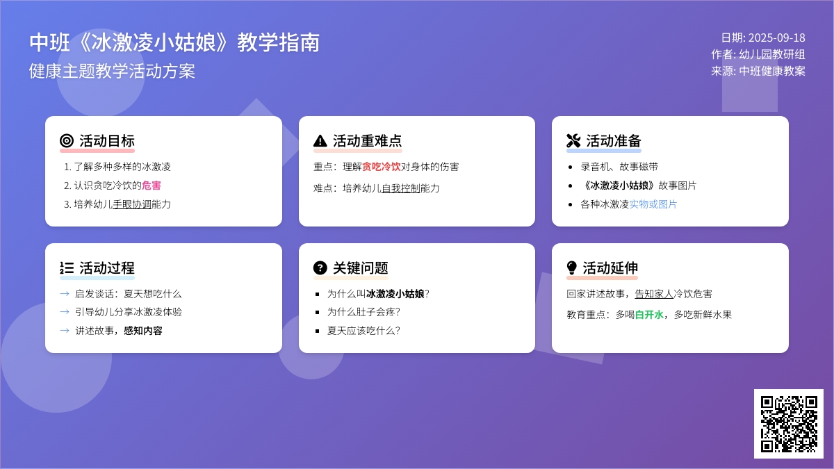 幼儿园中班教案《冰激凌小姑娘》含反思