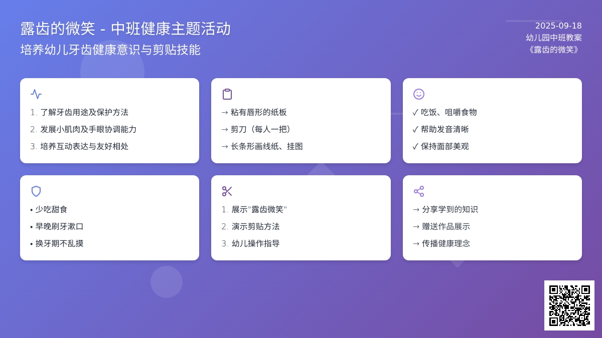 幼儿园中班教案《露齿的微笑》