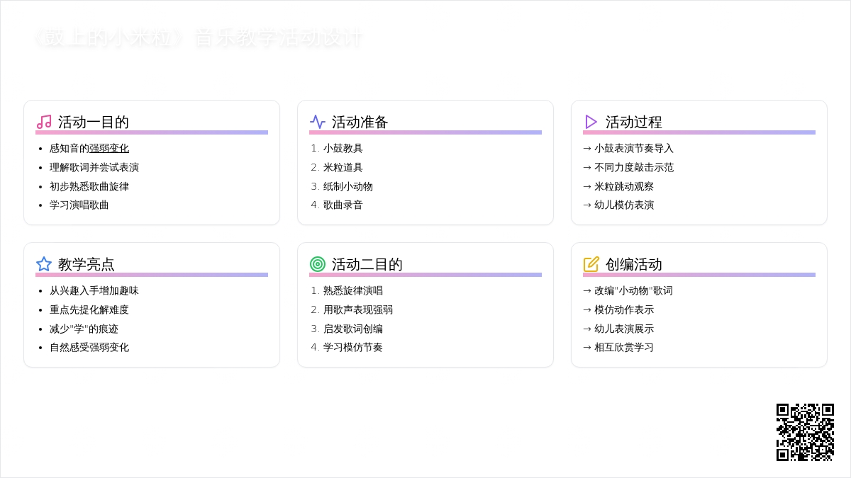幼儿园大班音乐教案：鼓上的小米粒