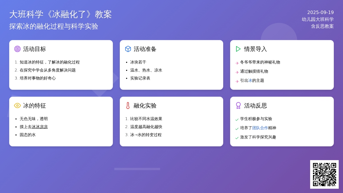 幼儿园大班科学教案《冰融化了》含反思