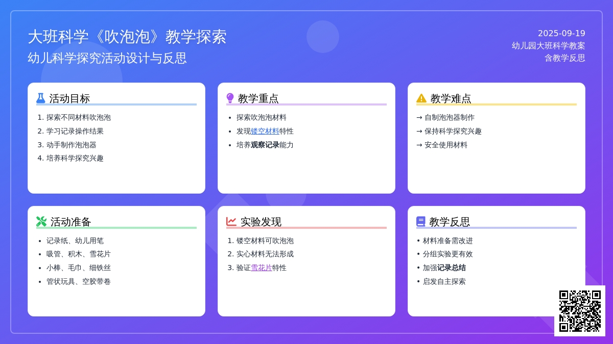 幼儿园大班科学教案《吹泡泡》含反思