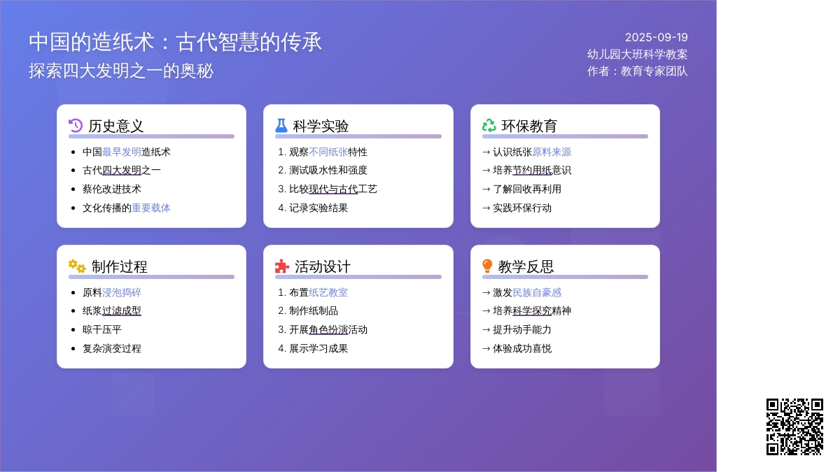 幼儿园大班优秀科学教案《中国的造纸术》含反思