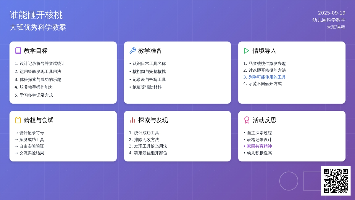 幼儿园大班优秀科学教案《谁能砸开核桃》含反思