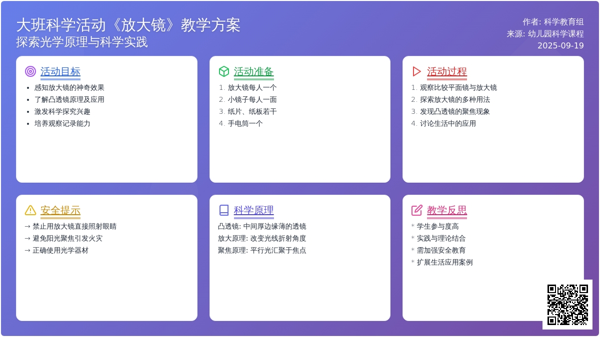 大班科学活动教案《放大镜》含反思