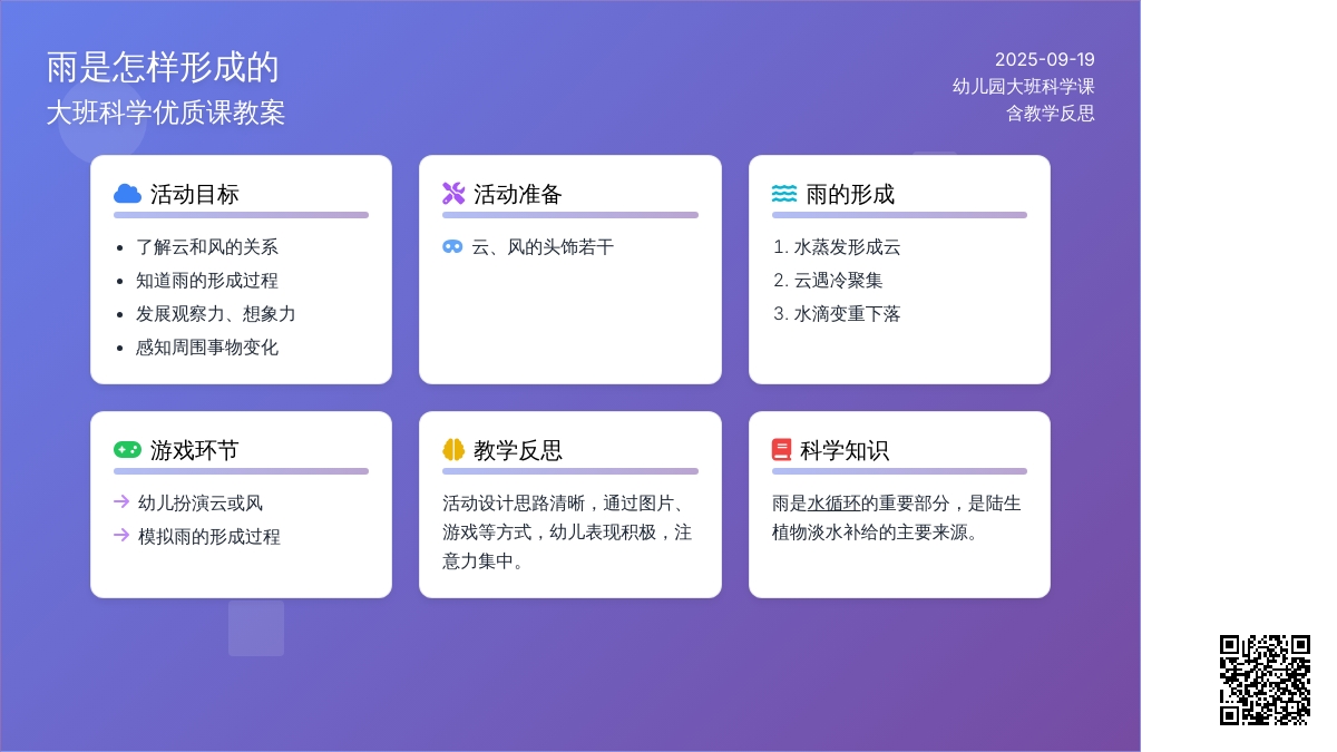 大班科学优质课教案《雨是怎样形成的》含反思
