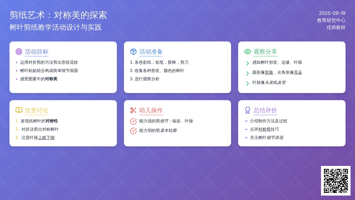 幼儿园大班艺术领域：手工活动——树叶飘