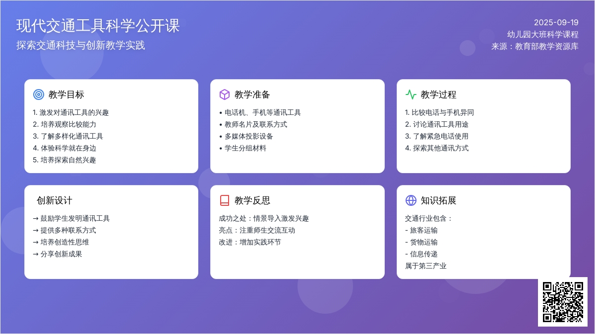 幼儿园大班科学公开课教案《现代交通工具》含反思