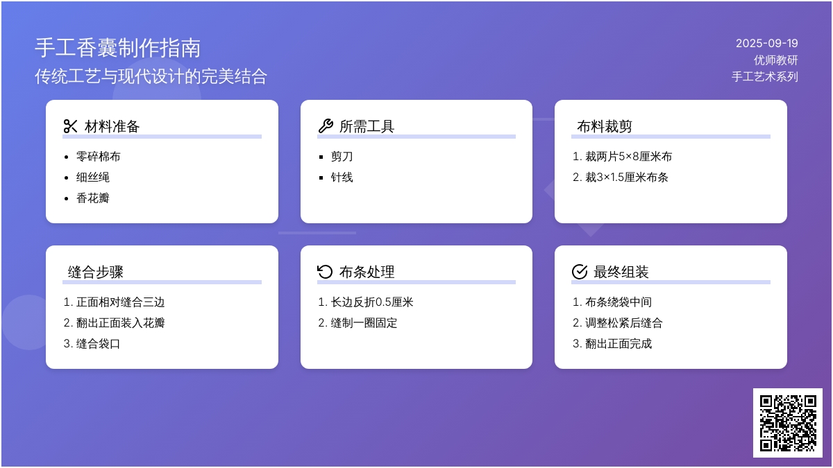 幼儿园大班手工活动：香包（二）