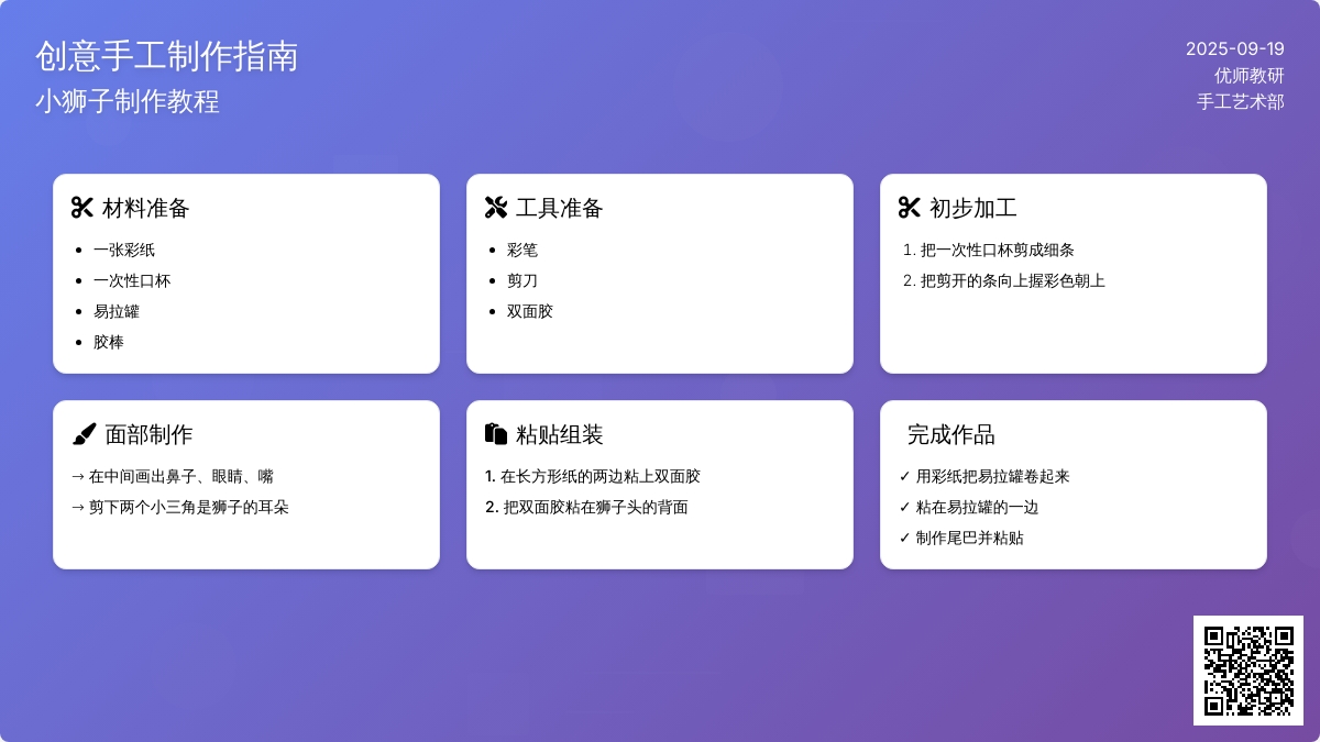 幼儿园大班手工活动：易拉罐小狮子