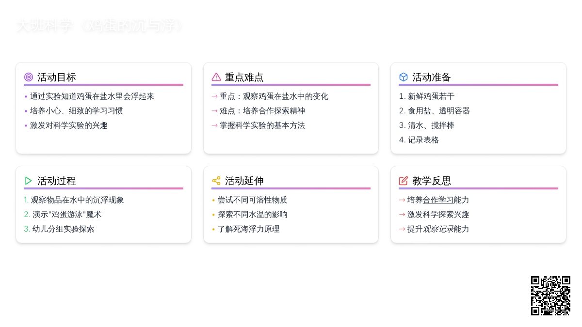 幼儿园大班科学教案《鸡蛋的沉与浮》含反思