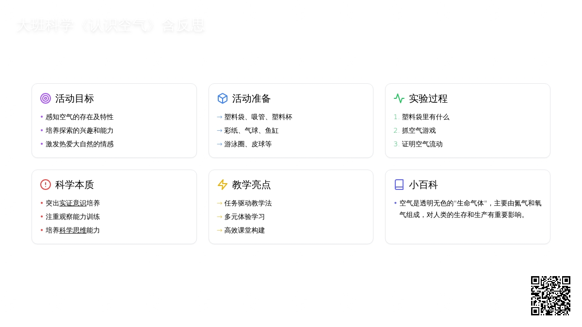 幼儿园大班科学教案《认识空气》含反思