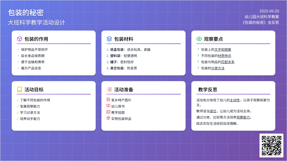 幼儿园大班科学教案《包装的秘密》含反思