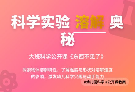 幼儿园大班科学公开课教案《东西不见了》含反思-幼师课件网