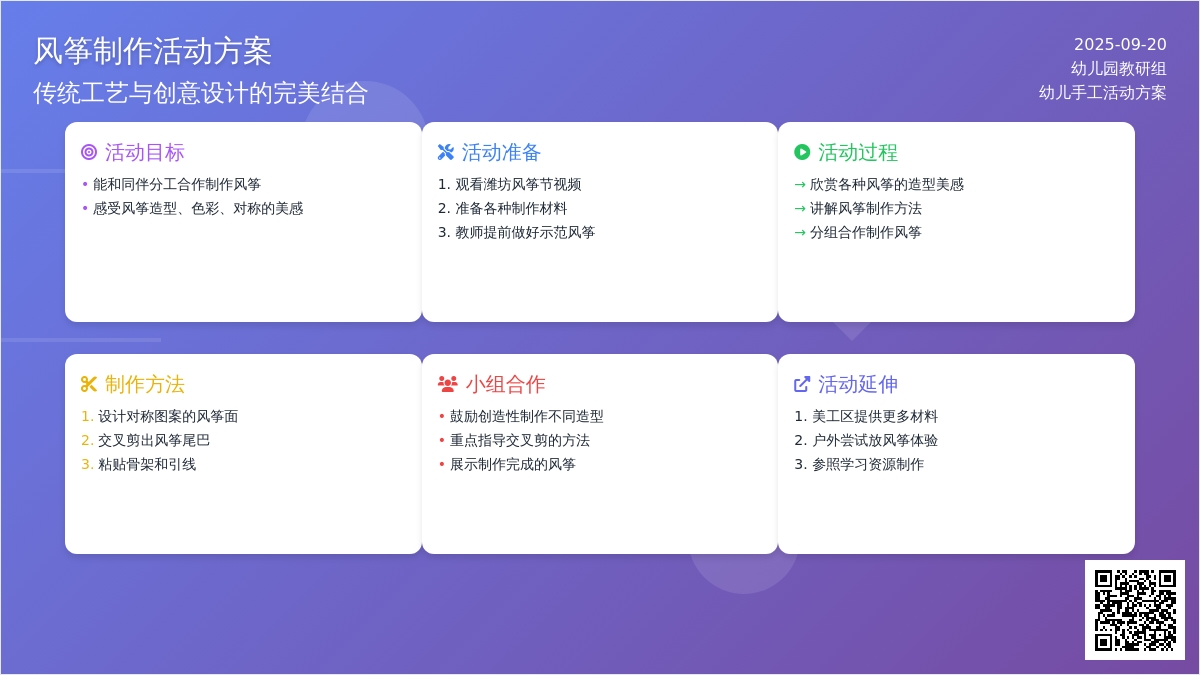幼儿园大班美术教案：风筝飞上天