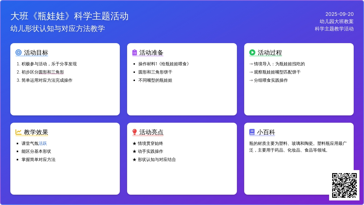幼儿园大班教案《瓶娃娃》含反思