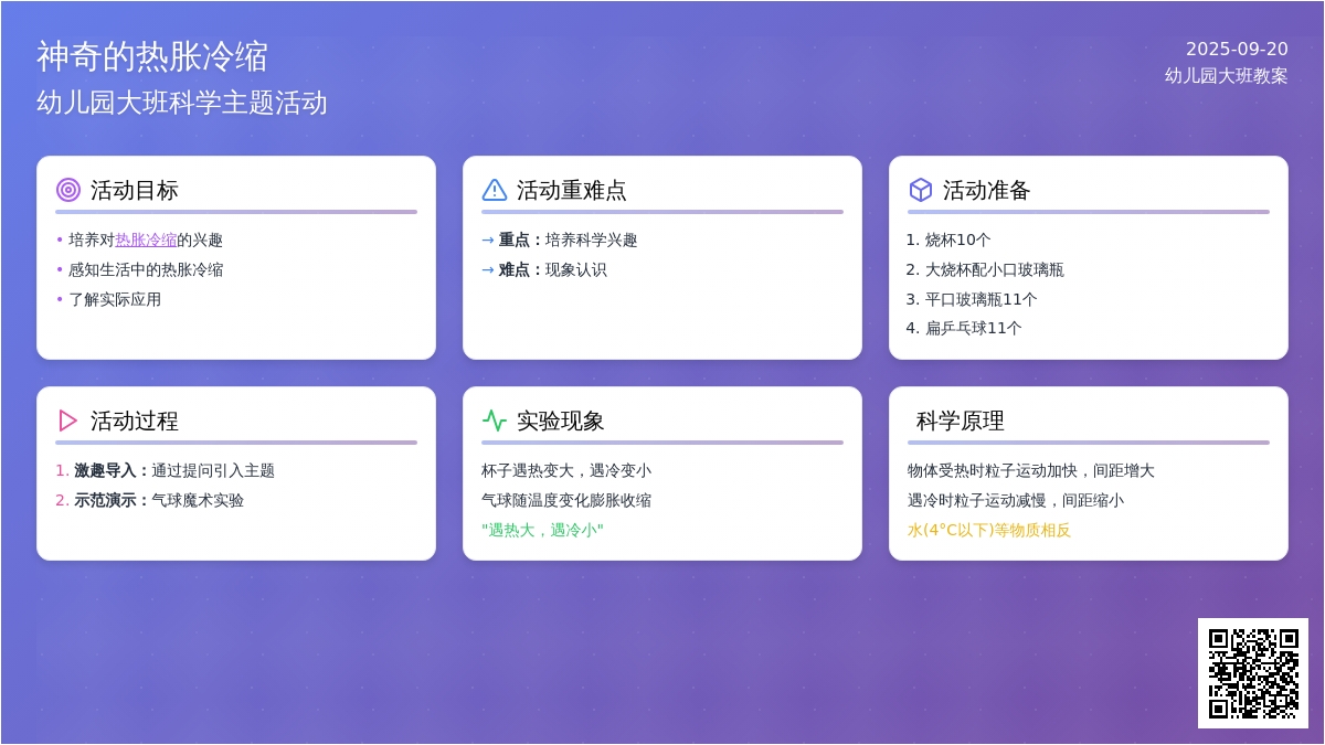 幼儿园大班教案《神奇的热胀冷缩》