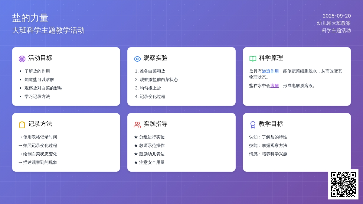 幼儿园大班教案《盐的力量》