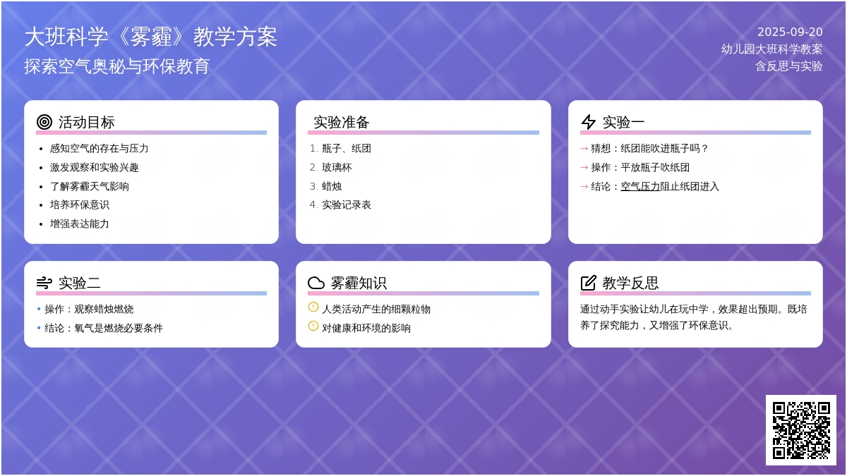 幼儿园大班科学教案《雾霾》含反思
