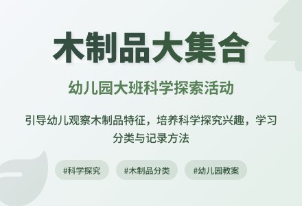 幼儿园大班教案《木制品大集合》-幼师课件网