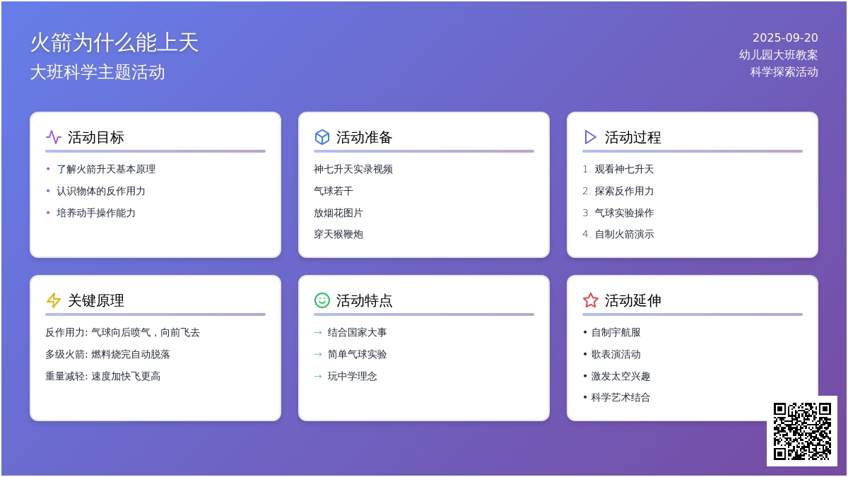 幼儿园大班教案《火箭为什么能上天》含反思