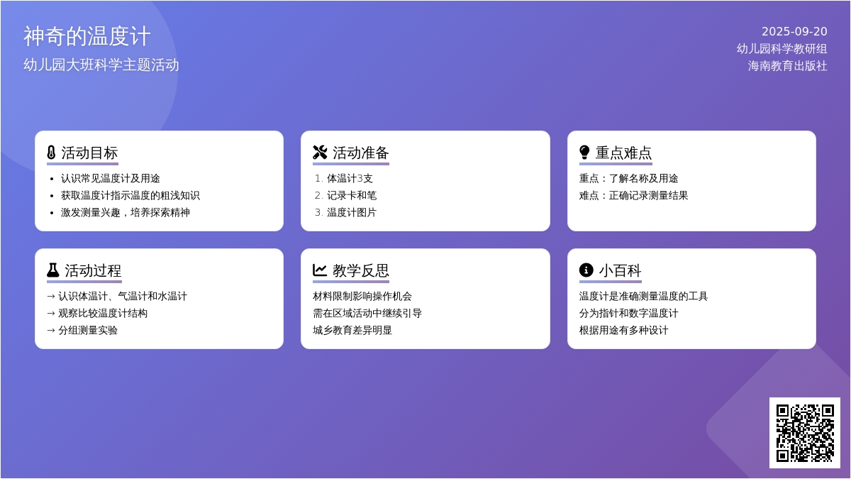 幼儿园大班教案《神奇的温度计》含反思