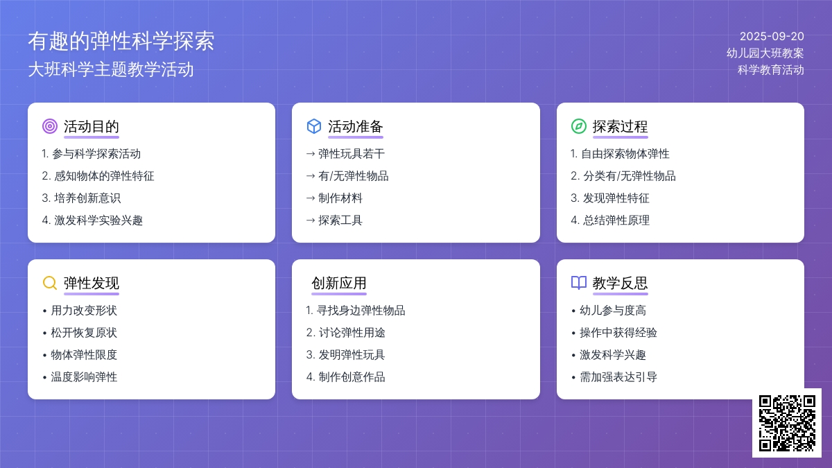 幼儿园大班教案《有趣的弹性》含反思