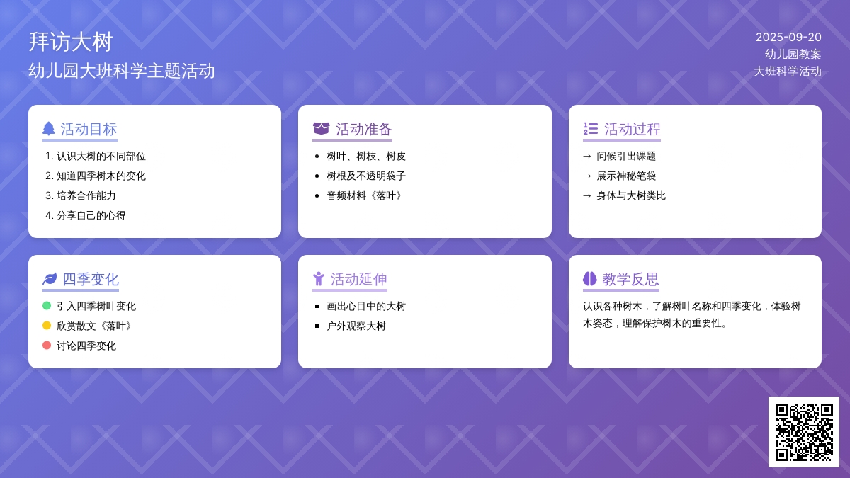 幼儿园大班教案《拜访大树》含反思