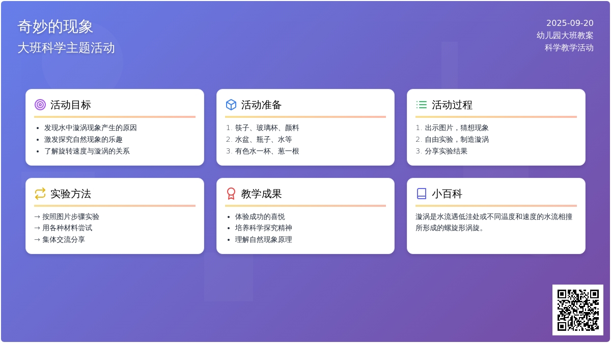 幼儿园大班教案《奇妙的现象》