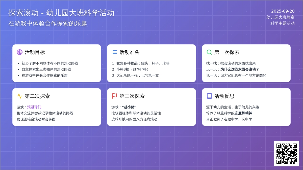 幼儿园大班教案《探索滚动》含反思 幼儿园大班教案《探索滚动》含反思