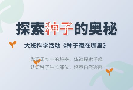 幼儿园大班教案《种子藏在哪里》含反思-幼师课件网