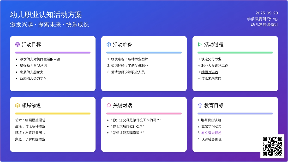 幼儿园大班语言教案：我长大以后