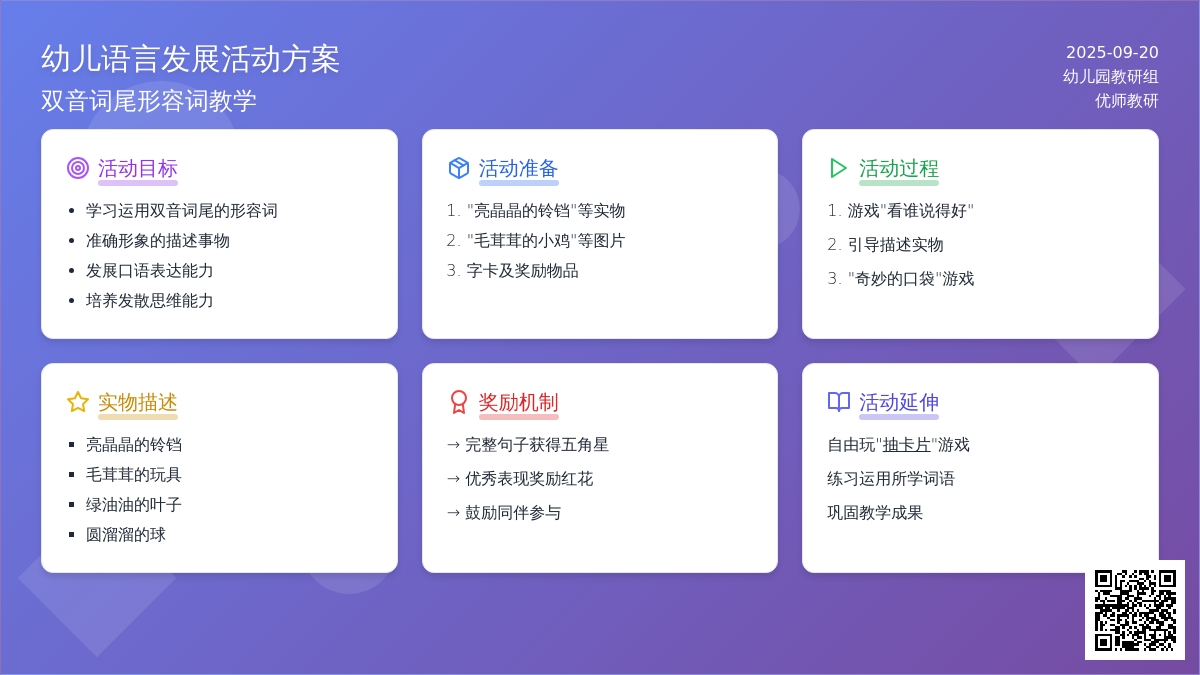 幼儿园大班语言教案：看谁说的好