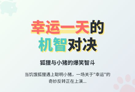 幼儿园大班绘本剧：我的幸运一天-幼师课件网