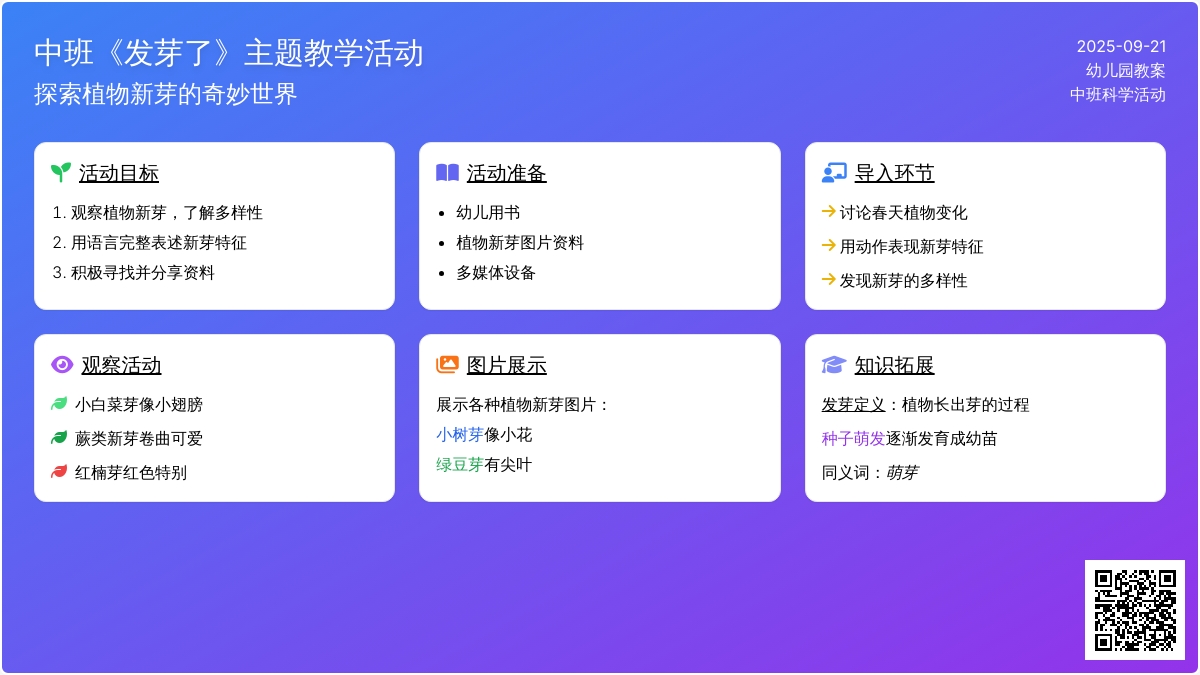 幼儿园中班教案《发芽了》