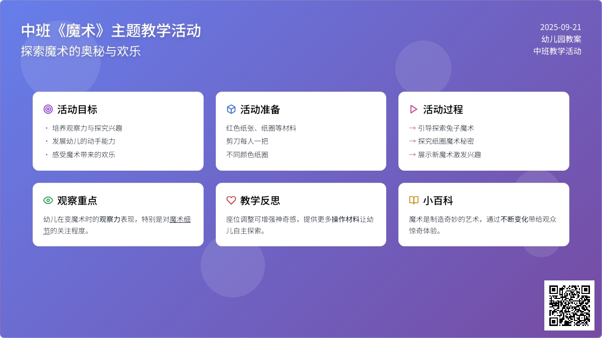 幼儿园中班教案《魔术》