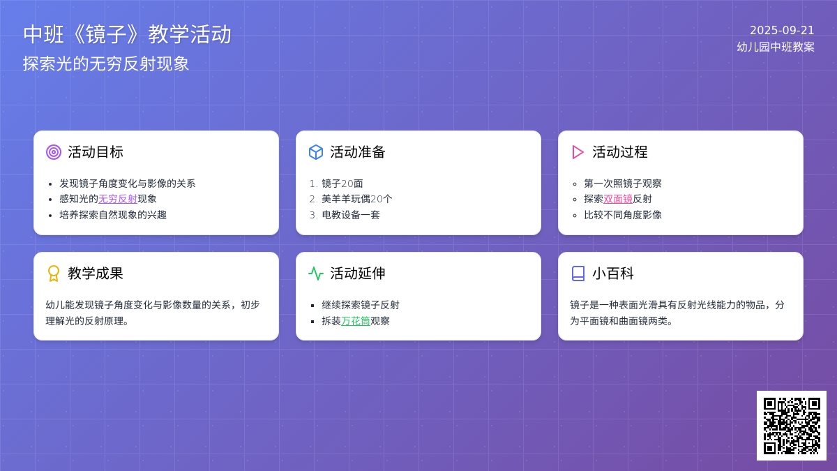 幼儿园中班教案《镜子》