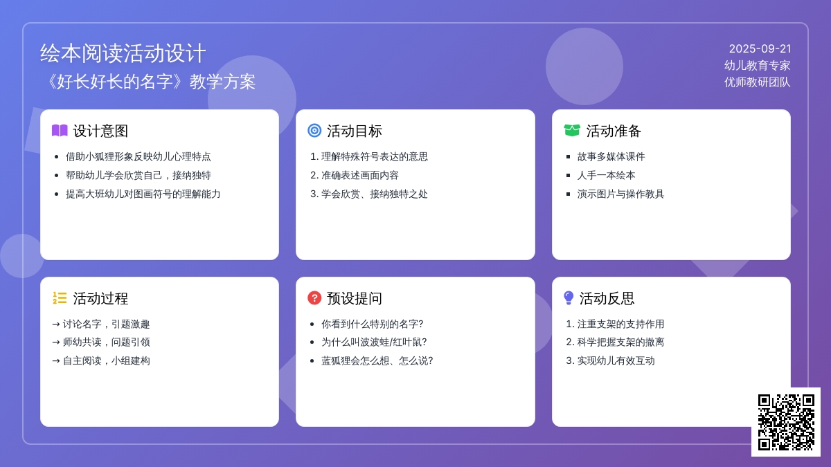 幼儿园大班绘本阅读：好长好长的名字