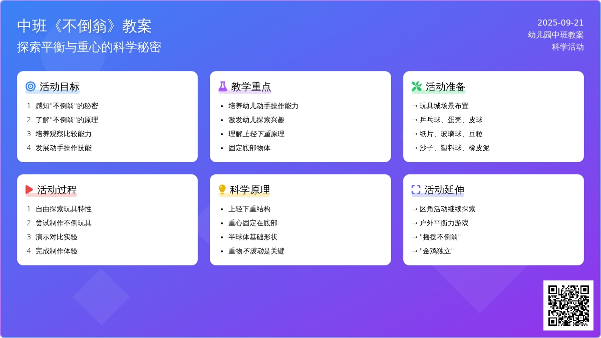 幼儿园中班教案《不倒翁》 幼儿园中班教案《不倒翁》