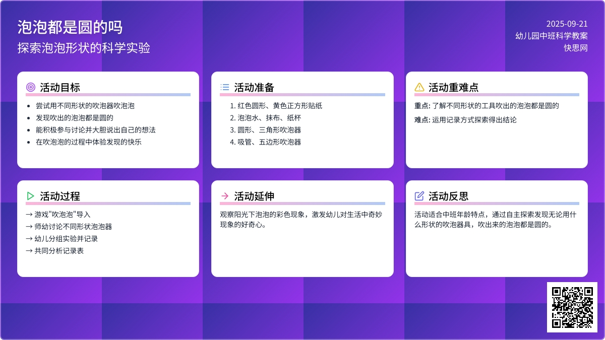 幼儿园中班教案《泡泡都是圆的吗》含反思