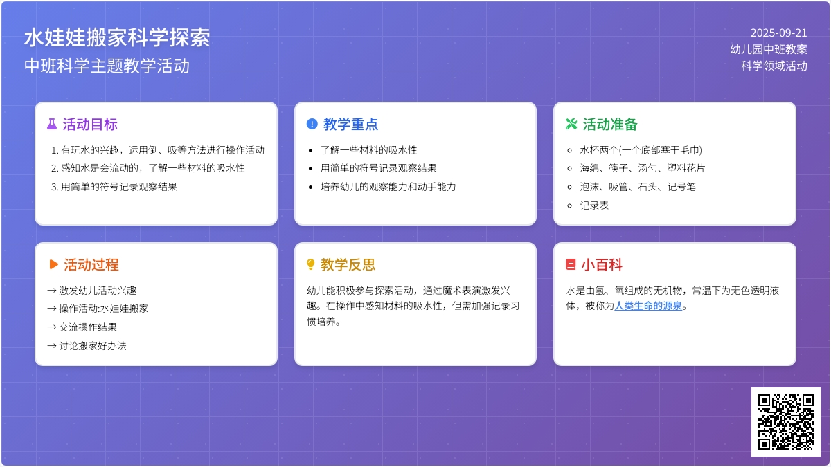 幼儿园中班教案《水娃娃搬家》含反思 幼儿园中班教案《水娃娃搬家》含反思