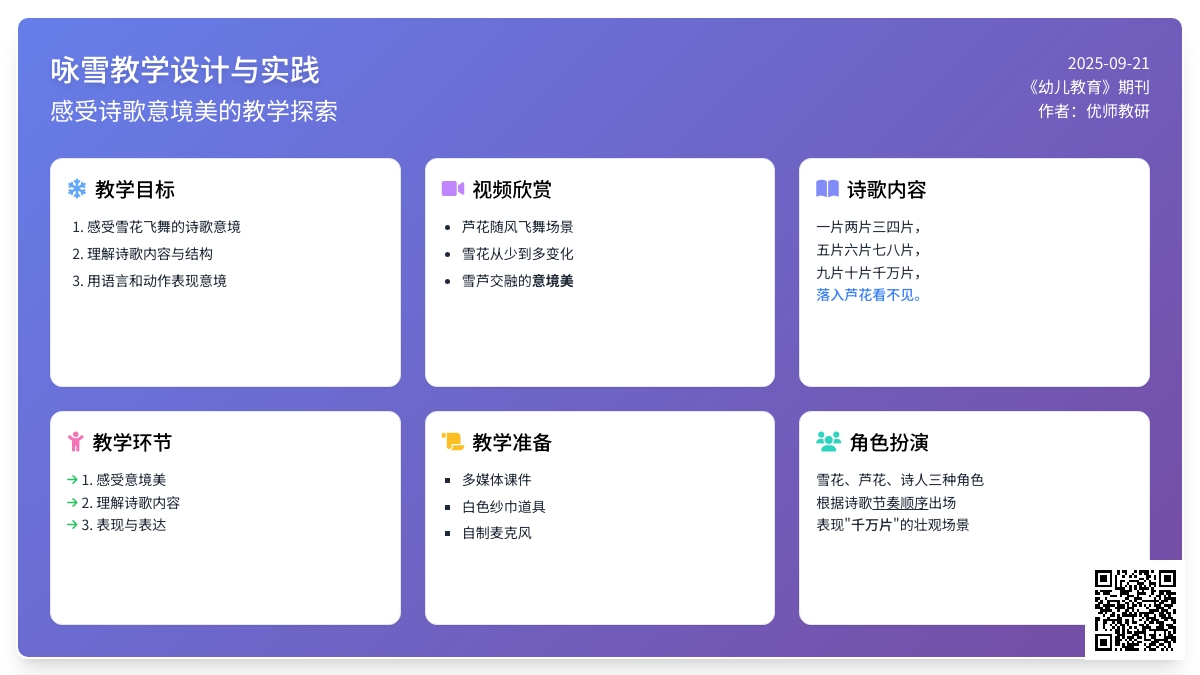 幼儿园大班语言活动：咏雪