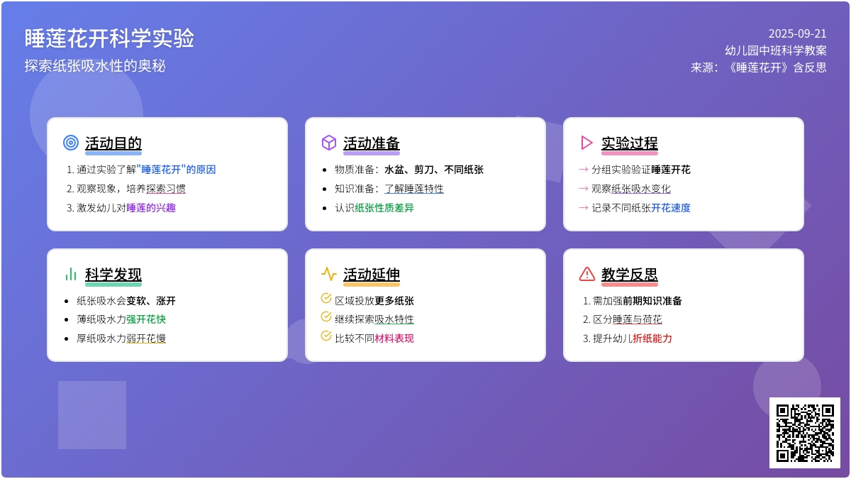 幼儿园中班教案《睡莲花开》含反思 幼儿园中班教案《睡莲花开》含反思