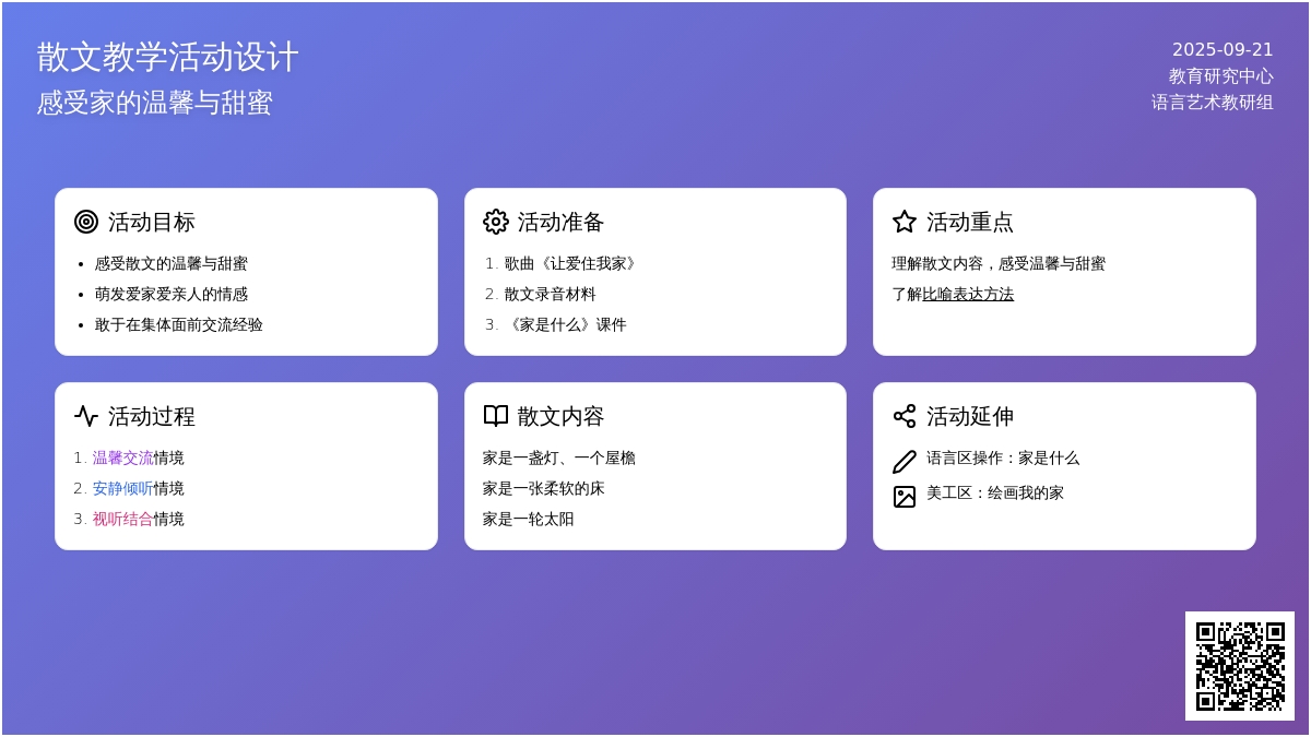 幼儿园大班语言教案：家是什么